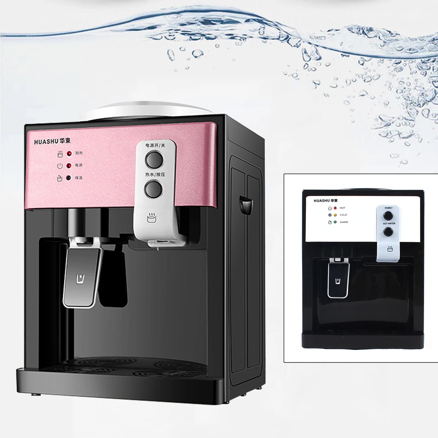 Countertop Water Dispenser Top Loading Water Cooler 5 Gallon Warm & Hot & Cold Freestanding Drinking Machine for Home Office - TrendForce25