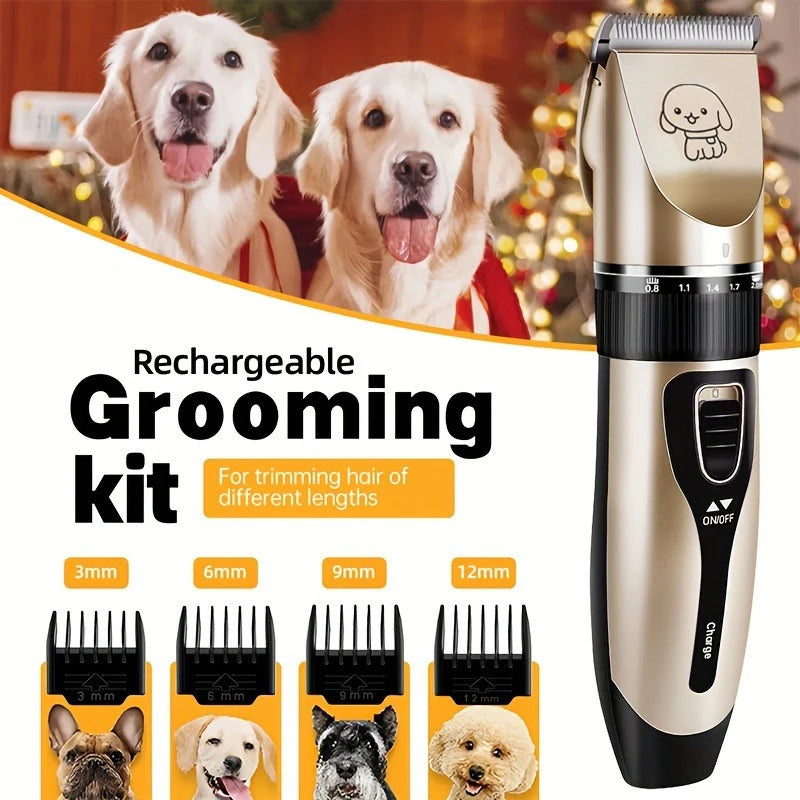 Pet Hair Trimmer Kit Electric Precision Clippers Perfect for Professional Grooming at Home, Ideal for Dogs and Cats - TrendForce25
