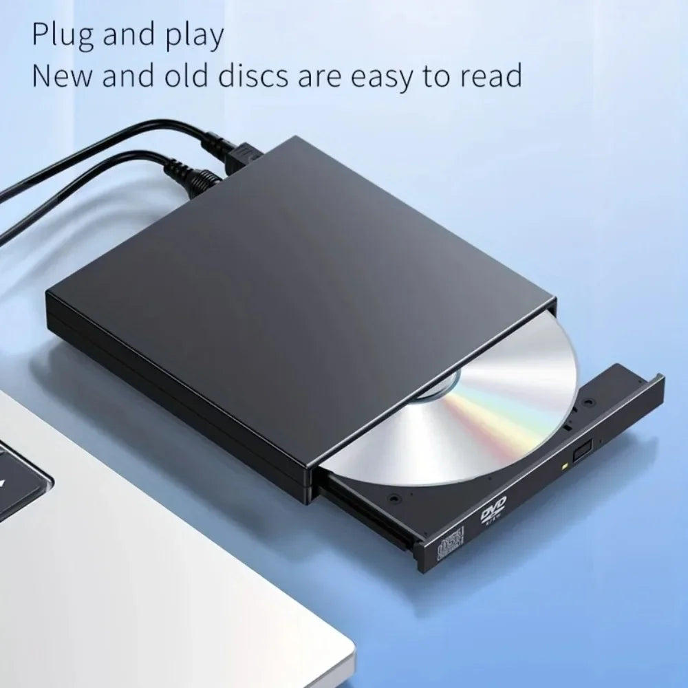 USB3.0CD/DVD Drive-smooth External Drive with Multiple Optical Disk Support,Plug and Play Laptop,Desktop,Windows,Linux,Mac - TrendForce25