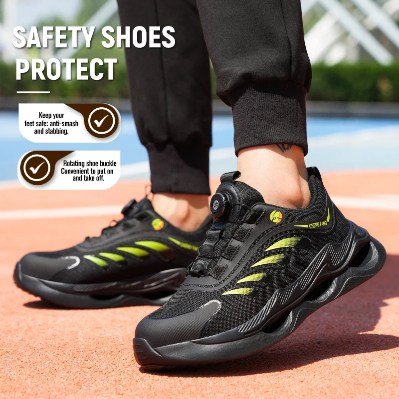 Soft sole lace-free anti-smash and anti-puncture safety shoes - TrendForce25