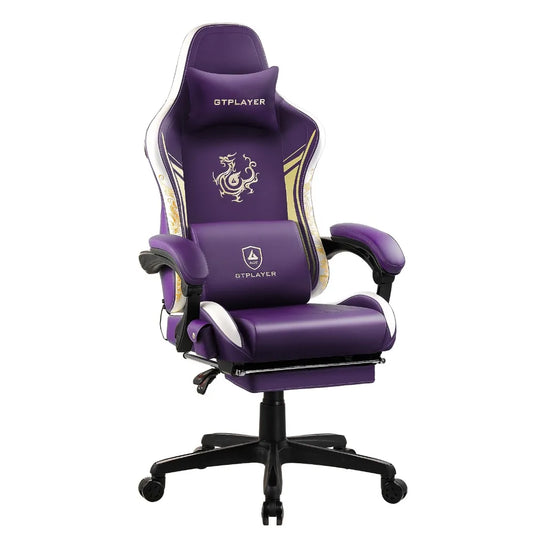 GTPLAYER Gaming Chair with Bluetooth Speakers, Footrest & Ergonomic Design, Dragon Series Video Game & Office Chair - TrendForce25