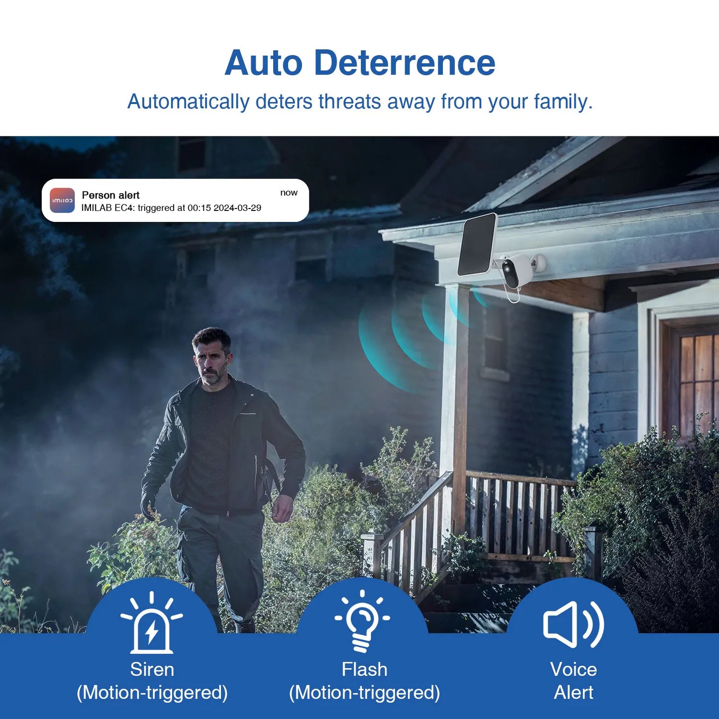 IMILAB WiFi Camera Solar Outdoor Surveillance 2.5K 5200mAh Batteryt Camera Wireless Smart Home Security Protection CCTV Monittor