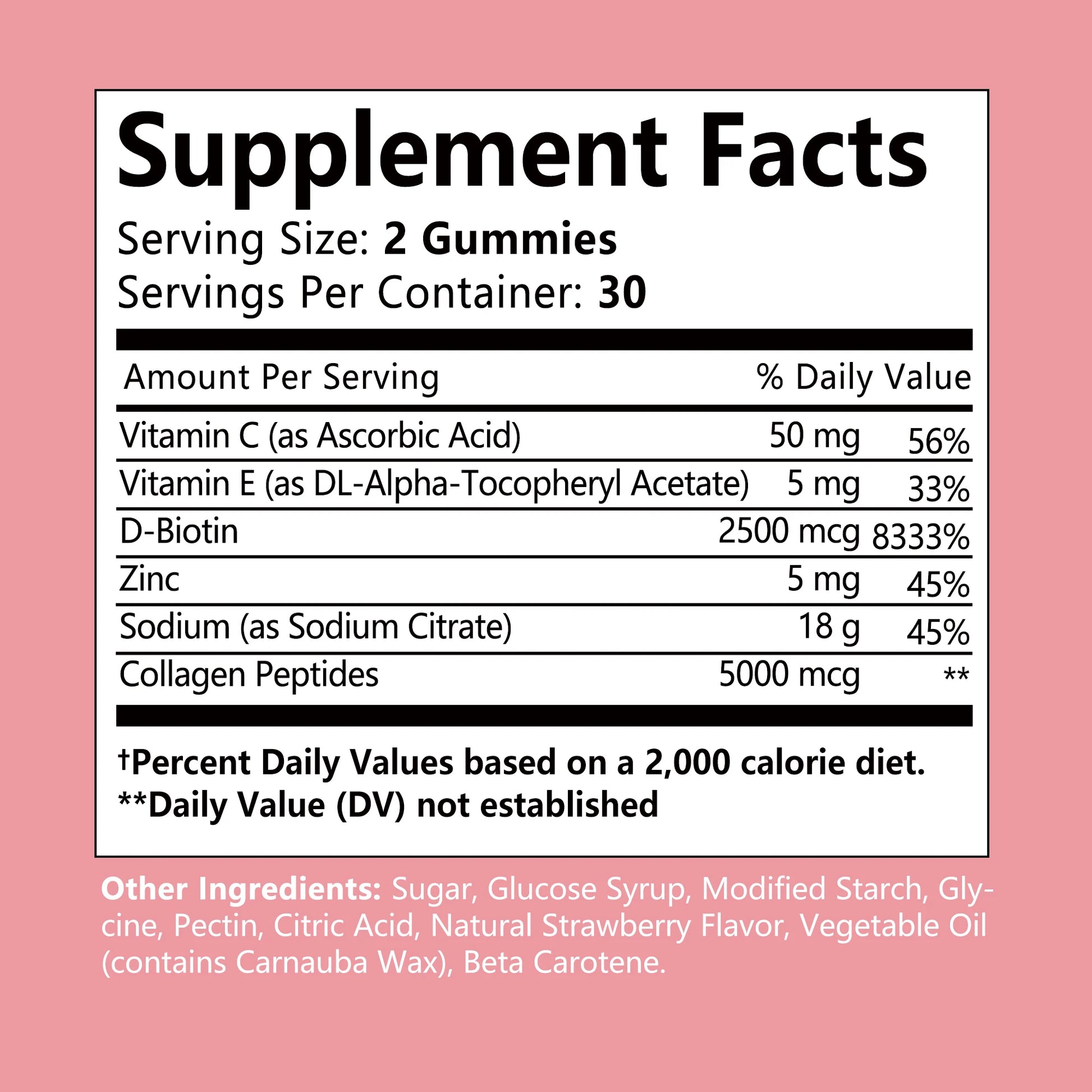 Collagen Gummies - with Biotin, Vitamin C - Supports Healthy Hair, Skin and Nails - 60 Gummies - TrendForce25