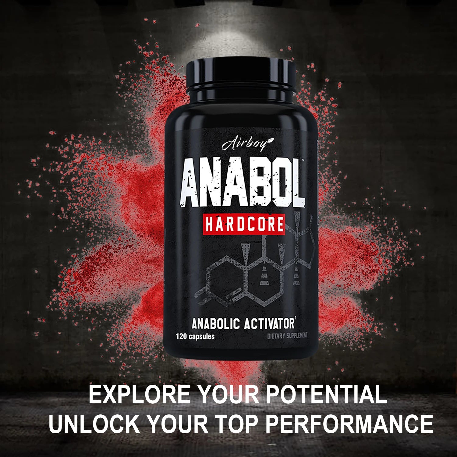 ANABOLIC - Men's Health Support Supplements - 120 Capsules - TrendForce25