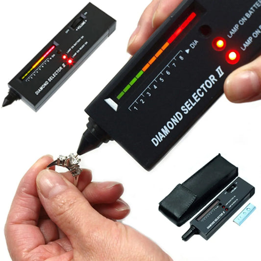 Portable Diamond Tester Pen Gemstone Selector Jewelry Hardness Detector with LED Light for Diamond Jade Authenticity Check
