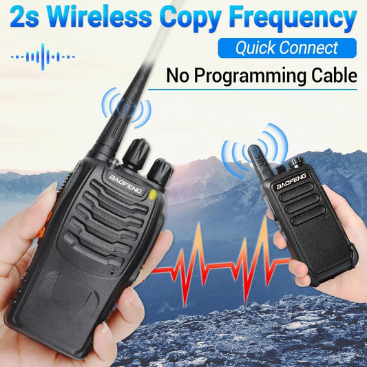 3/6PCS Baofeng BF-888S Walkie Talkie Wireless Copy Frequency UHF Long Range High Power Upgraded BF 888S VOX Ham Two Way Radio