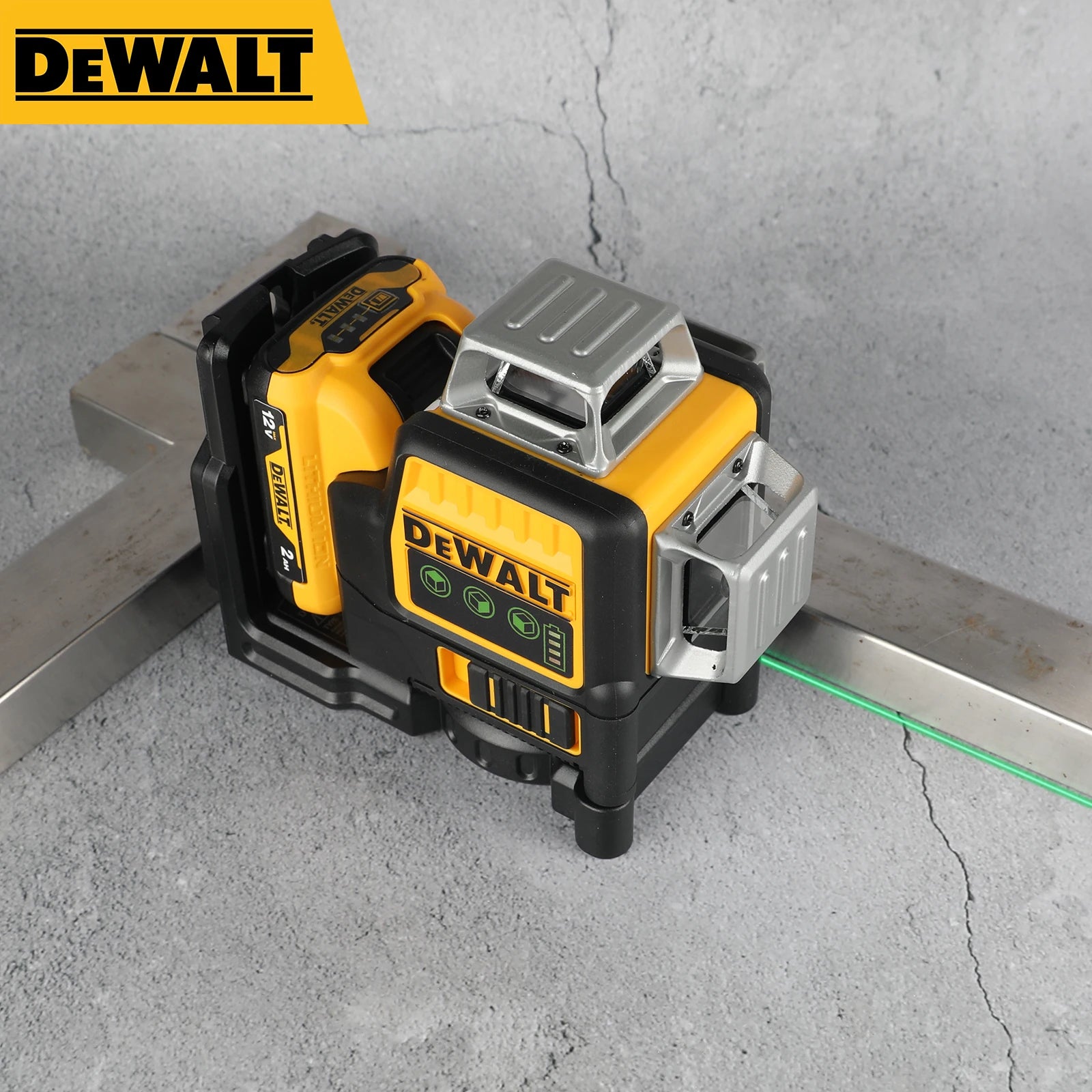Dewalt DW089LG 12-Line Green Beam Laser Level - 360° 3-Side Coverage, 12V Li-Ion, Jobsite Ready for Any Task - TrendForce25