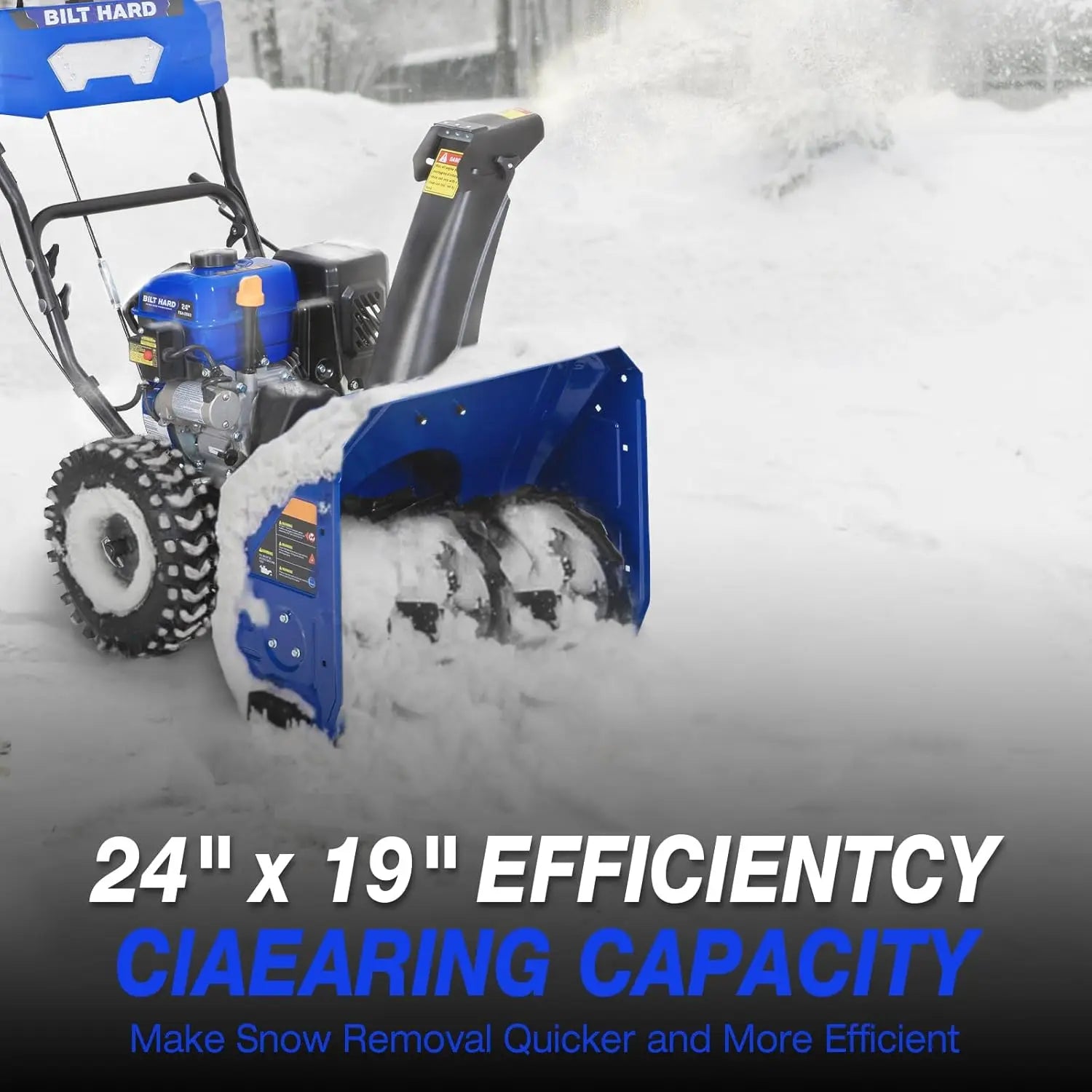 Gas Snow Blower 2 Stage, 24 Inch 212cc Self-Propelled Snowblowers Gas Powered with Electric Start and LED Headlight - TrendForce25