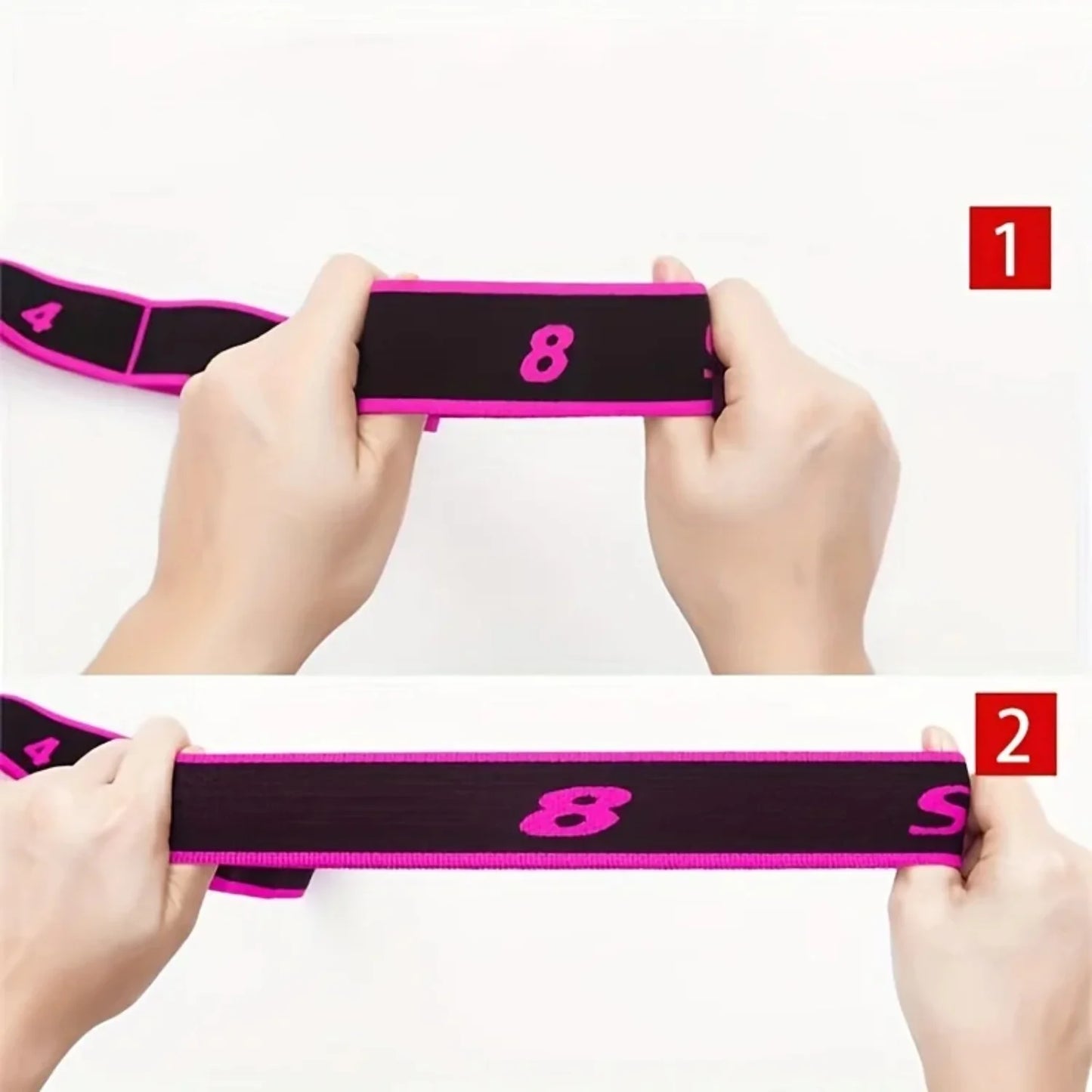 Yoga elastic Resistance Band Elastic band 8 separate rings Gymnastics stretch resistance band Gym elastic fitness training