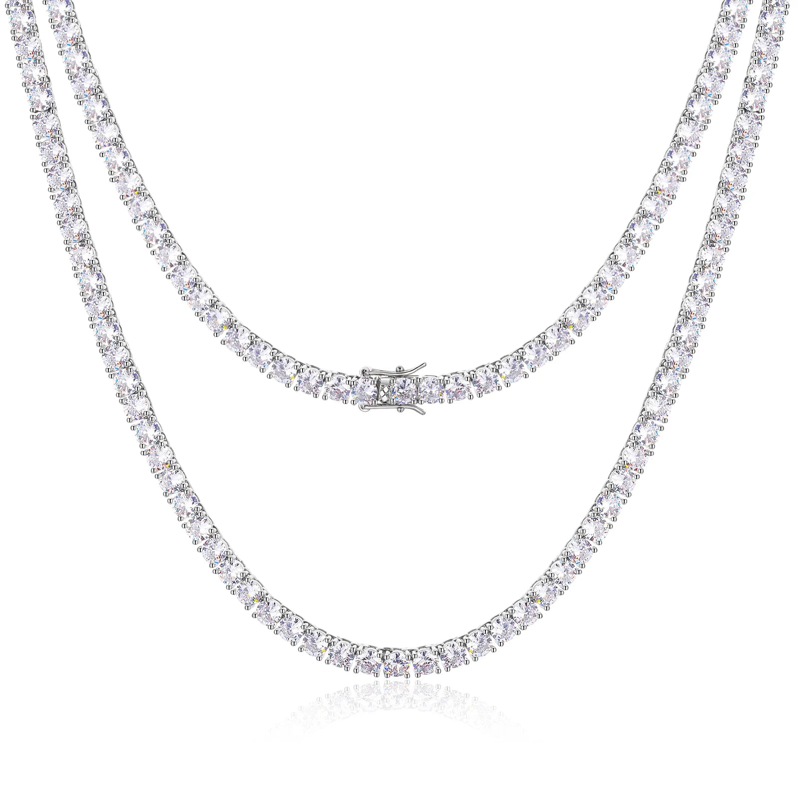 Real 4mm EF Color Moissanite Sparkling Full Diamond GRAY 925 Sterling Silver Wedding Engagement Party Jewelry Bracelet For Women - TrendForce25
