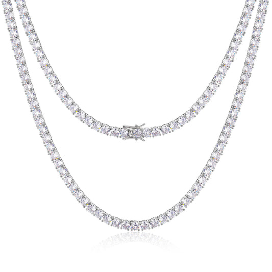Real 4mm EF Color Moissanite Sparkling Full Diamond GRAY 925 Sterling Silver Wedding Engagement Party Jewelry Bracelet For Women - TrendForce25
