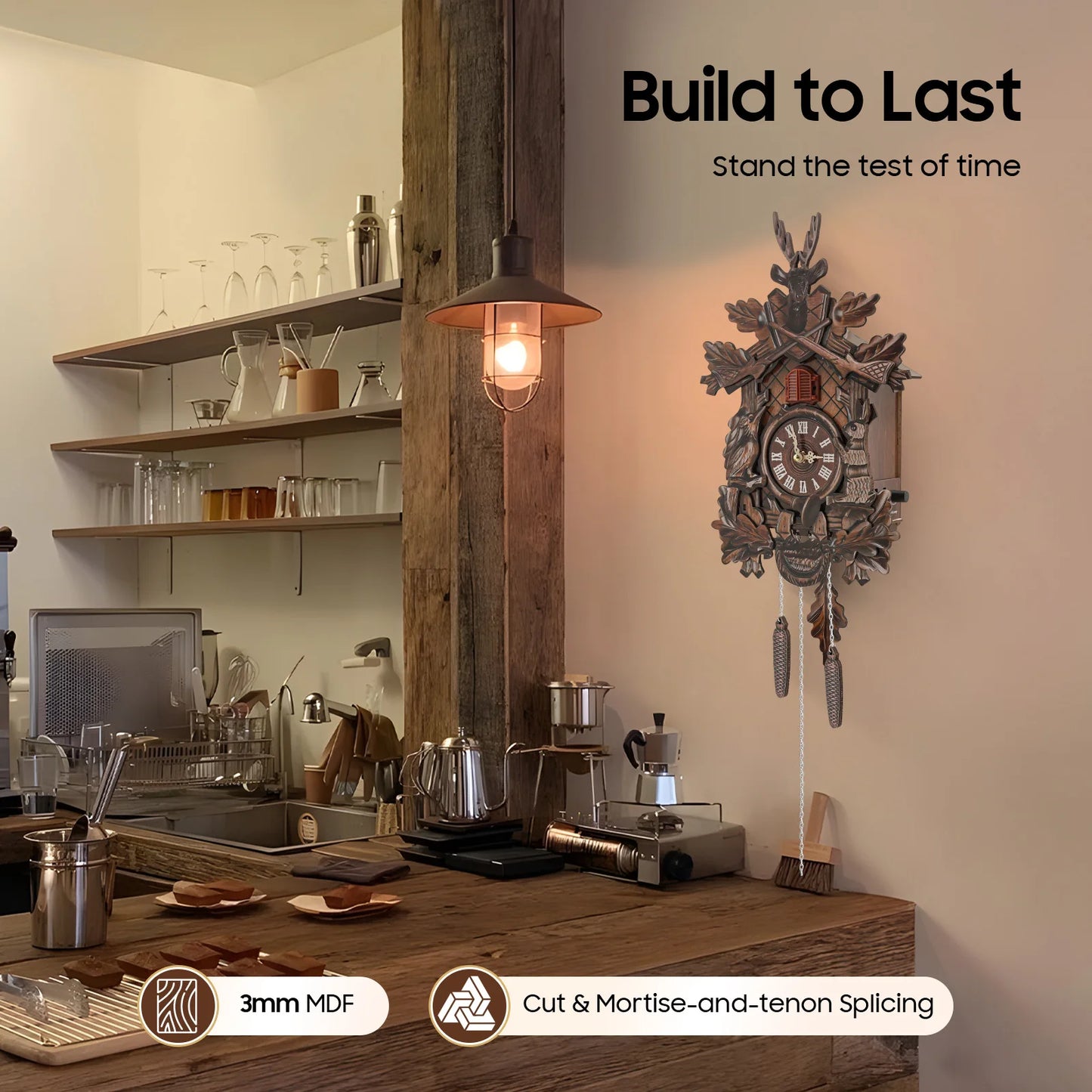 Cuckoo Wall Clock, Traditional Black Forest Cuckoo Clock Style Cuckoo Clock for Living Room, Bedroom, Study, Office, Gifts