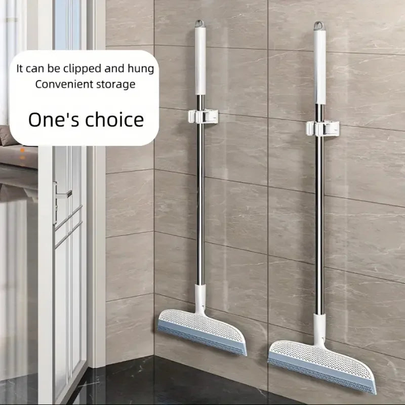 A magic broom suitable for bathrooms, kitchens, and living rooms, with a detachable head that easily removes hair and dust - TrendForce25