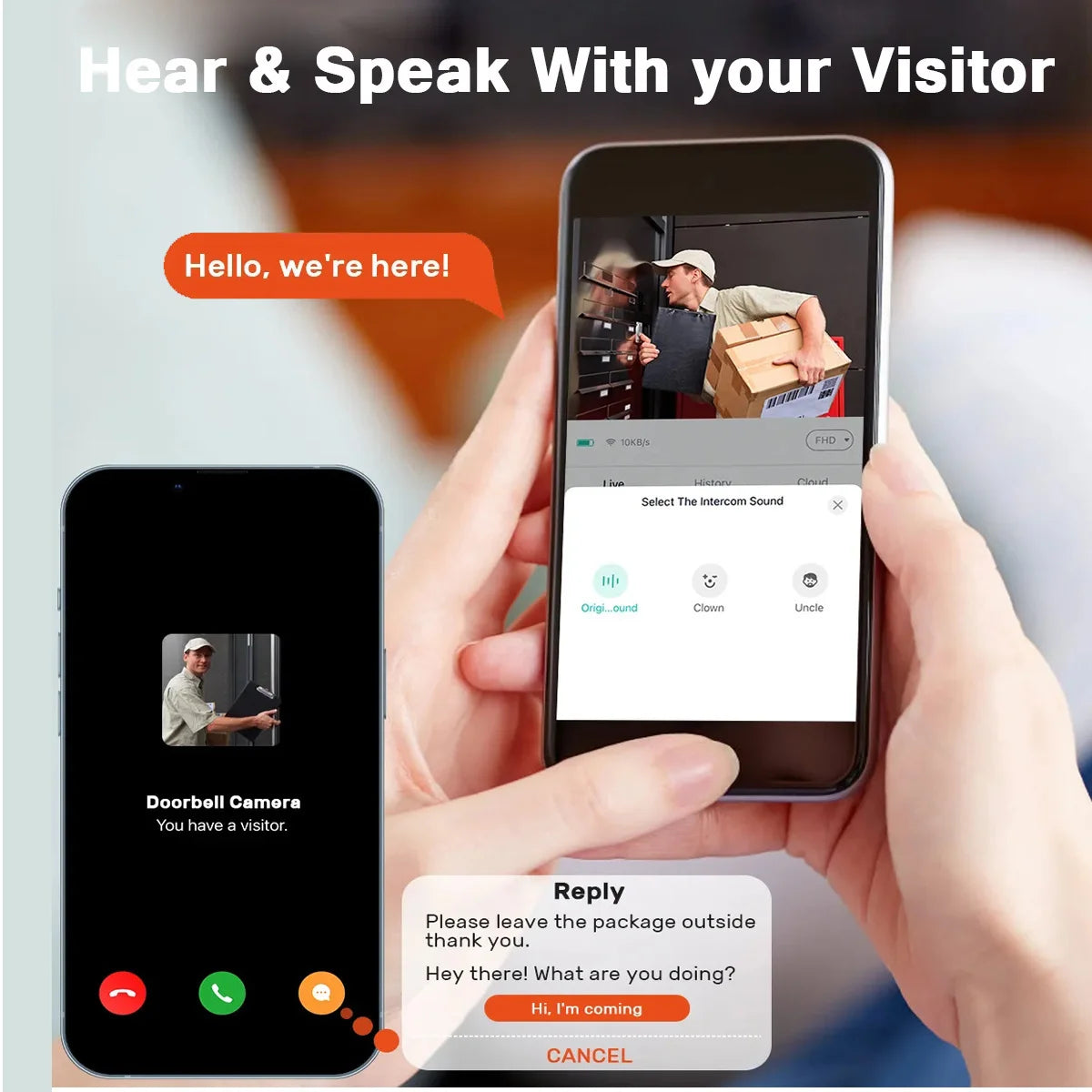 Tuya Smart Video Doorbell Camera HD Wireless doorbell for Home Security, Night Vision, Voice Change, 2-Way Audio, Waterproof - TrendForce25