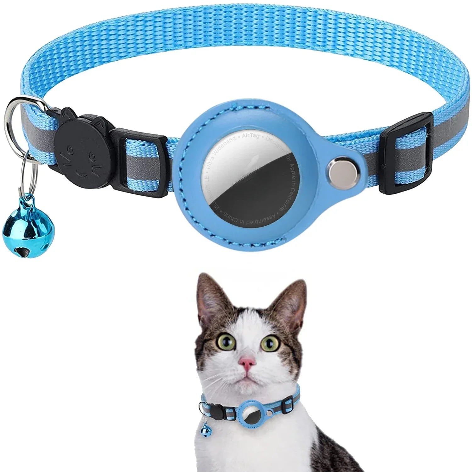 Cat Positioning Collar Protective Case with Reflective Bell for Apple Airtag - TrendForce25