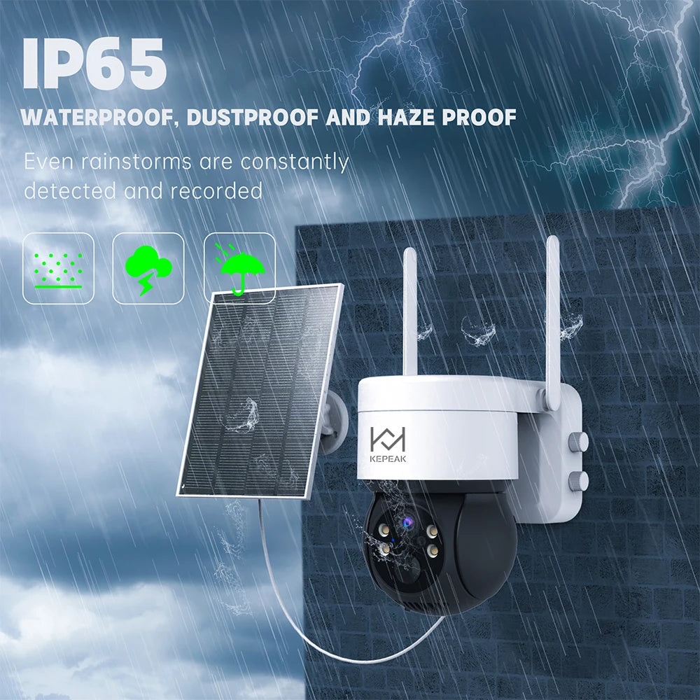 Built-in Battery Outdoor Wireless Solar IP Camera  WiFi PTZ 1080P Video Surveillance Long Time Standby Waterproof - TrendForce25