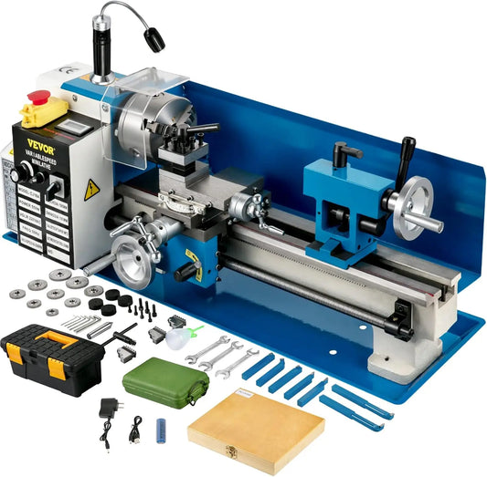 Mini Metal Lathe, 7"x14" Benchtop Metal Lathe, 550W Variable Speed 2250RPM Metal Lathe, with 3-Jaw Chuck CNC Mini Lathe Machine - TrendForce25