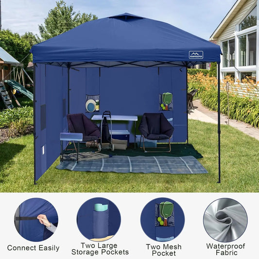 KAMPKEEPER Instant 10X10 Canopy Sidewalls with 4 Pockets for Pop Up Canopy Frame, 2Pack Sunwalls fit 10' Outdoor