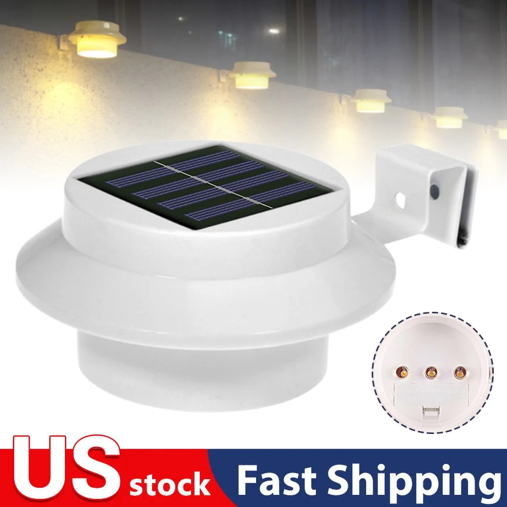 Outdoor Solar Gutter Lights 3 9 LEDs Fence Light Waterproof Security Lamps For Eaves Garden Landscape Pathway B solar lights