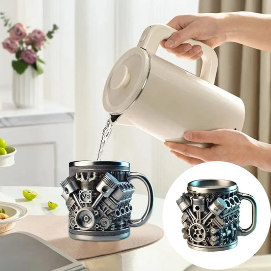 Stainless Steel Coffee Mug Reusable Car Engines Cocktail Mug Creative Water Cup Personalizedd wine cup Beer Mug Coffee Mug