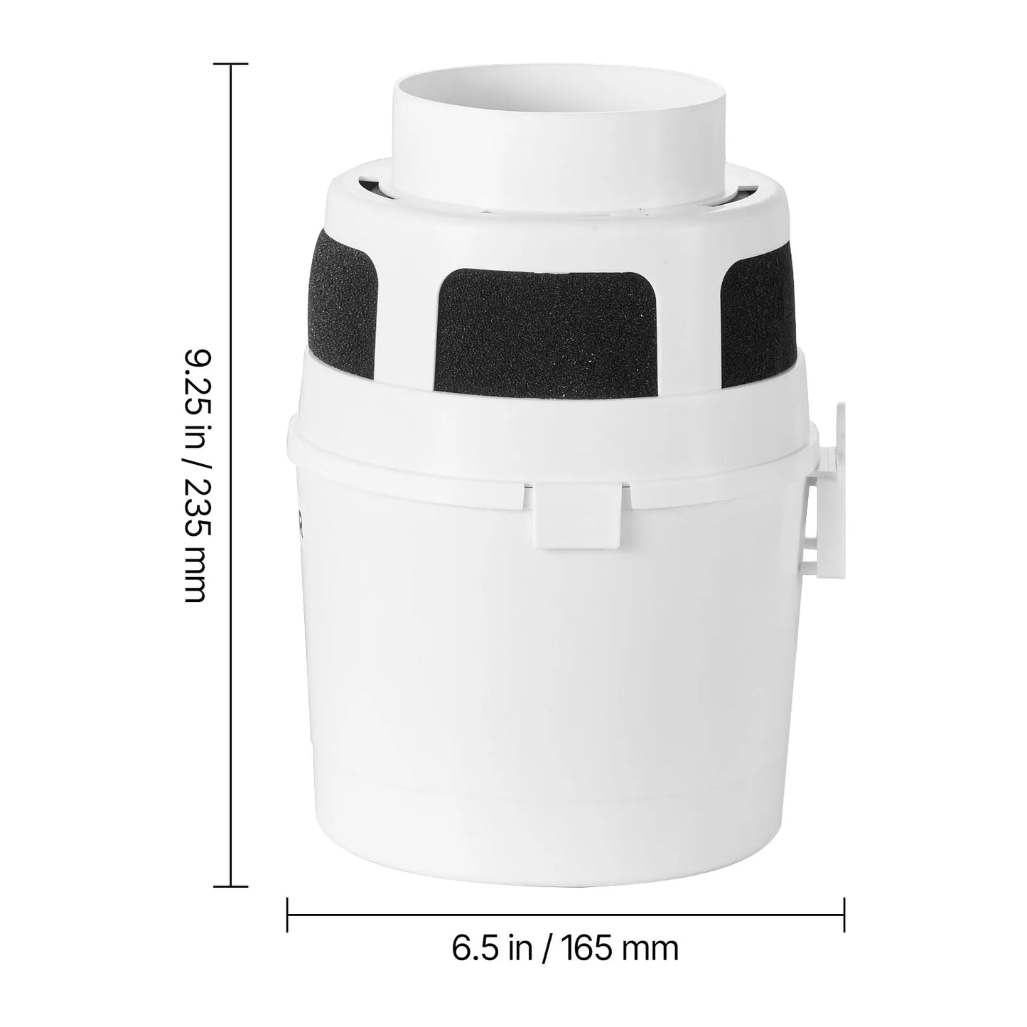 SucceBuy 3-in-1 Indoor Dryer Vent Kit Premium ABS Fits 4 in Exhaust Port Smart Overheating Reminder Hood with 4 Replacement Pads