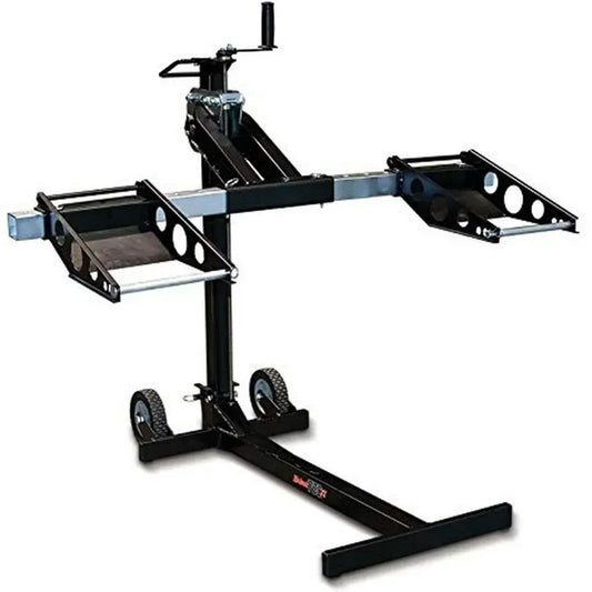 MJ750XT Riding Lawn Mower Lift: 750lb Capacity, Adjustable Wheel Span, Sturdy Design - Ideal for Lawn Tractors - TrendForce25