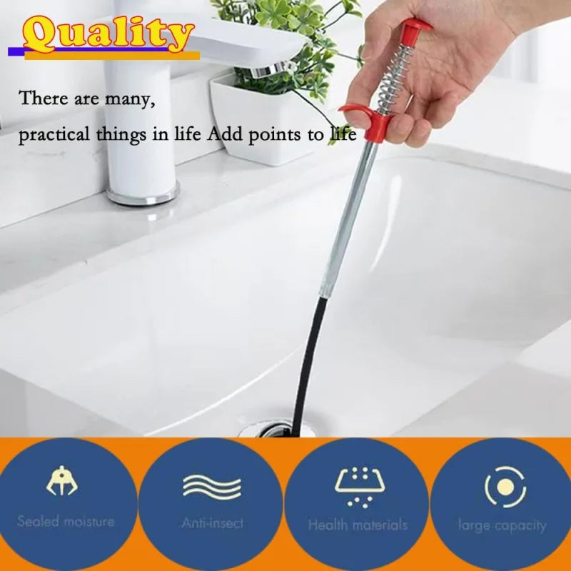 63  +23  Drain Clog Remover, Snake    Sewer, Toilet, Kitchen Sink  Clean
