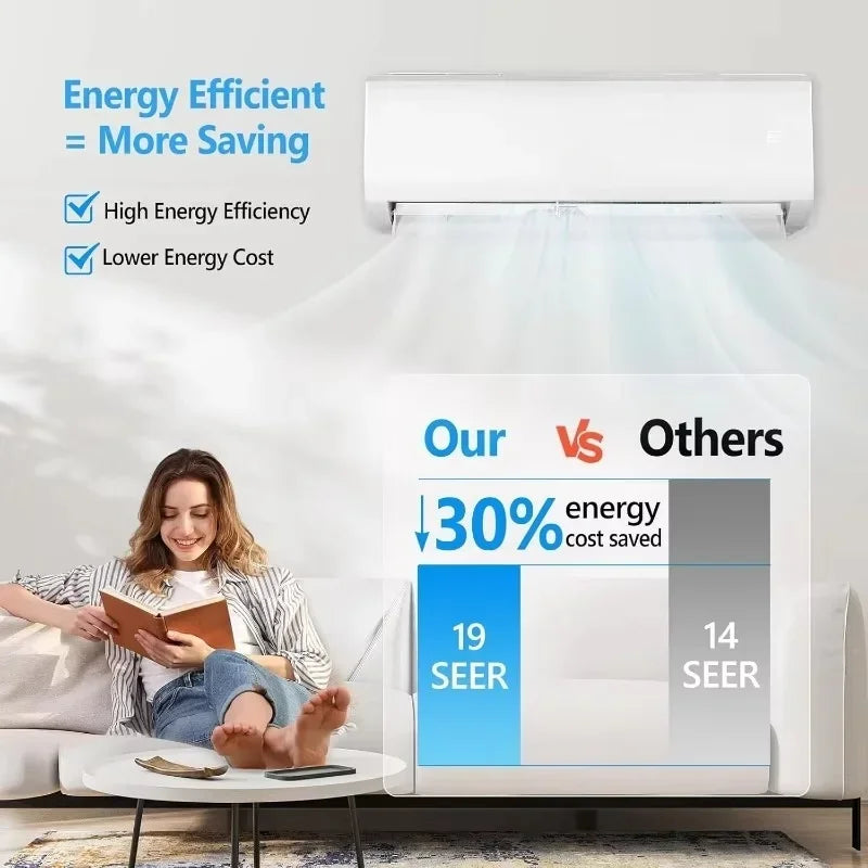 Authenticity guarantee.Mini Split Air Conditioner and Heater 9000BTU Wifi.HOME