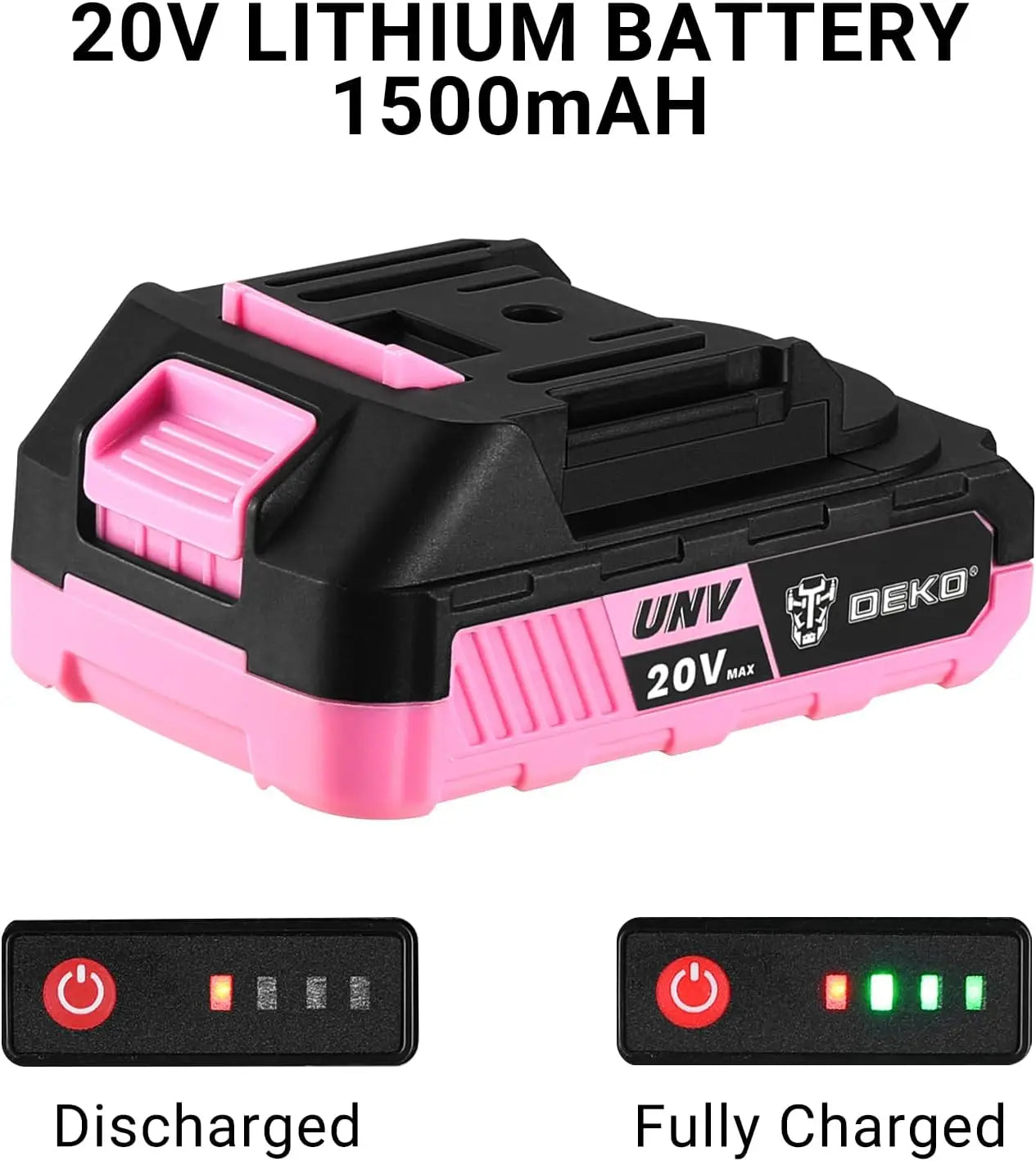 Power Drill Cordless: DEKO Pink Cordless Drill 20V Electric Power Drill Set Tool for Women - TrendForce25