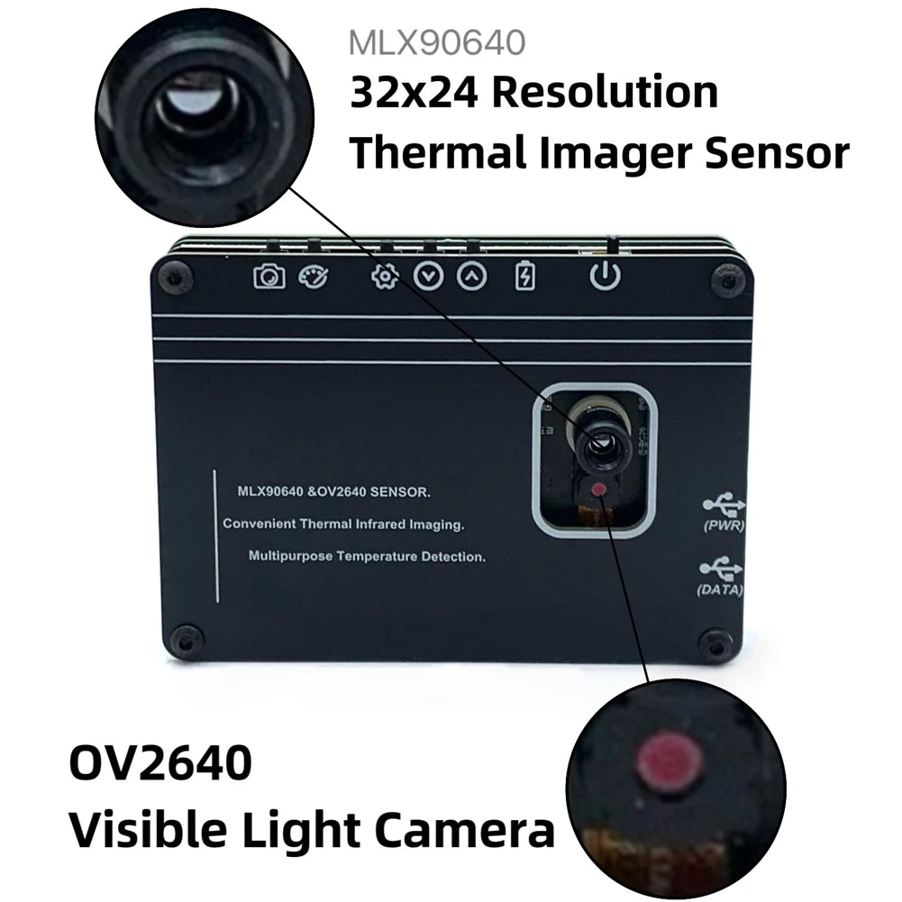 3.5 Inch Thermal Infrared Camera -40-450℃ 32x24 Pixel Infrared Thermal Imager for Inspection Electrical/Mechanical Building - TrendForce25