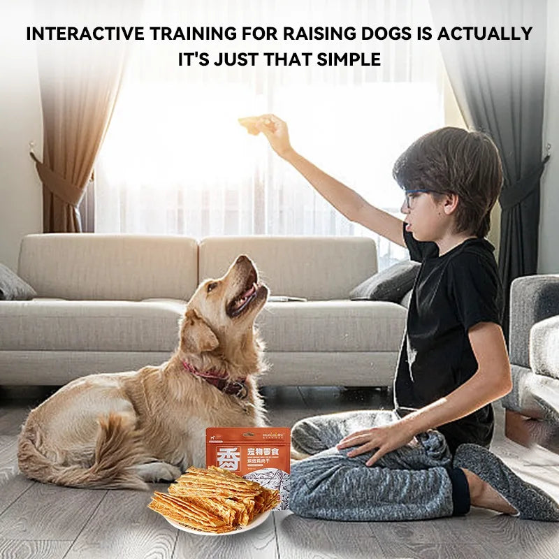 Dog Snacks Dried Chicken Breast 500g Pet Snacks Fresh Flavorful Thin Crispy Dog Training Reward Jerky Nutrient Rich Pet Snacks - TrendForce25