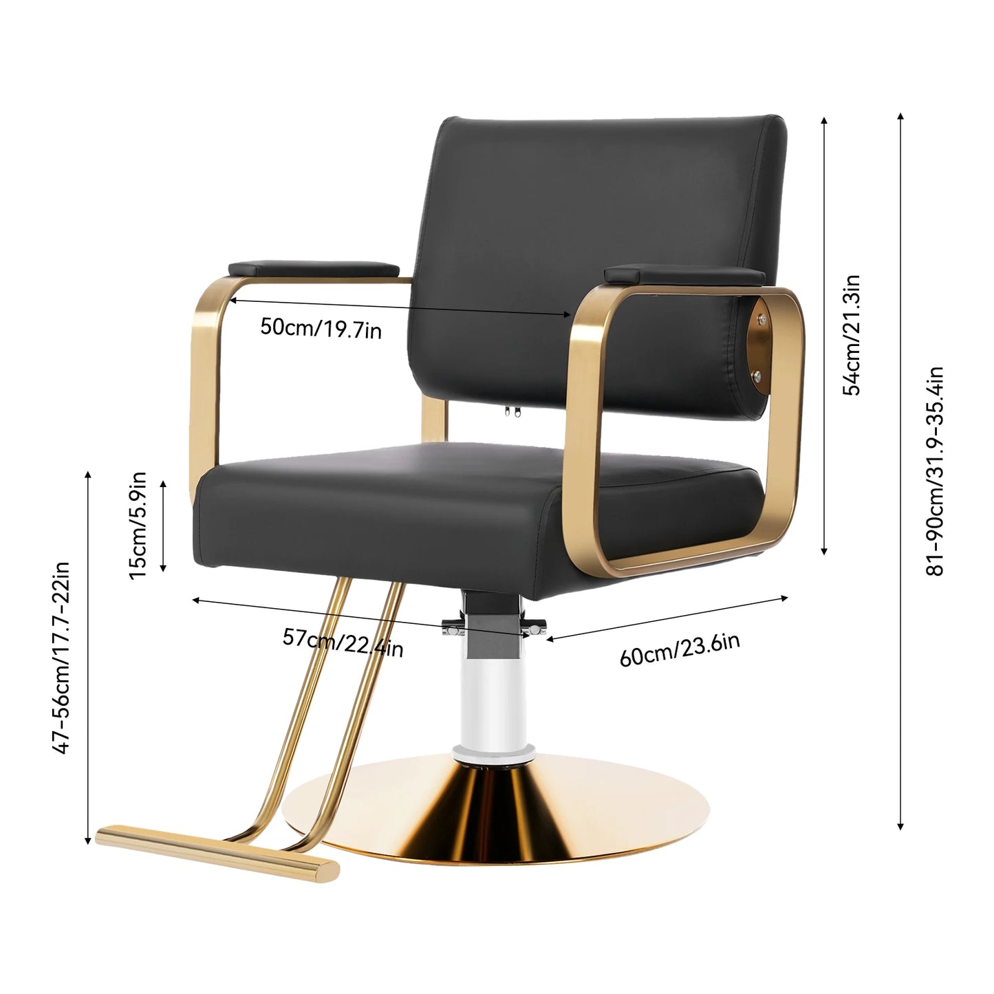 Stylist Chairs for Salon Spa, 360° Rotatable Barber Chair, 440 Lbs Load-bearing Capacity Durable Salon Chair