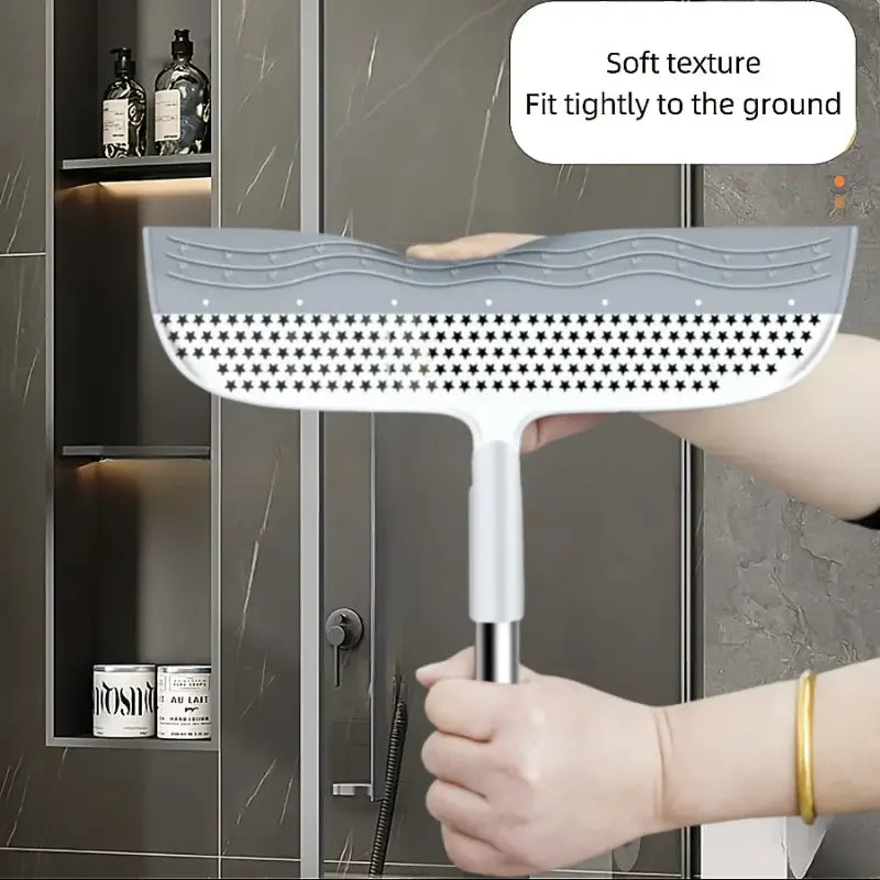 A magic broom suitable for bathrooms, kitchens, and living rooms, with a detachable head that easily removes hair and dust - TrendForce25