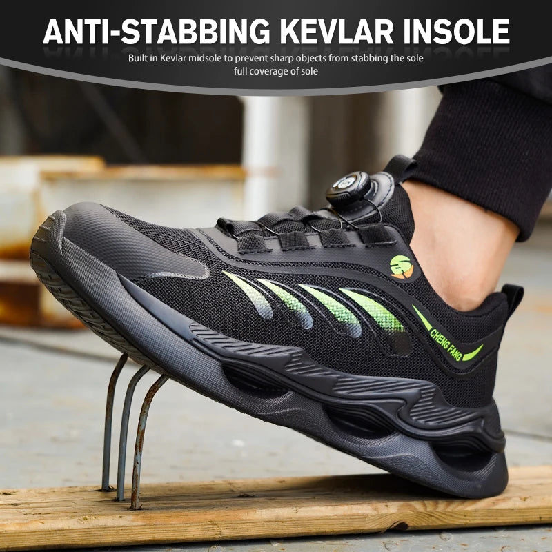 Soft sole lace-free anti-smash and anti-puncture safety shoes - TrendForce25