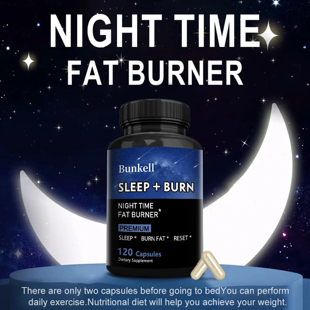 Night Fat Burner and Sleep Supplement - Boost Metabolism and Burn Fat Effectively, Weight Management, Melatonin Sleep Aid - TrendForce25