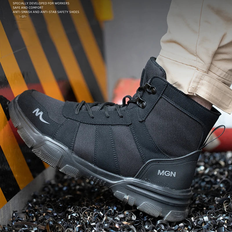 Work Boots Indestructible Safety Shoes Men Steel Toe Shoes Puncture-Proof Sneakers Male Footwear Shoes Women Non Slip Work Shoes - TrendForce25