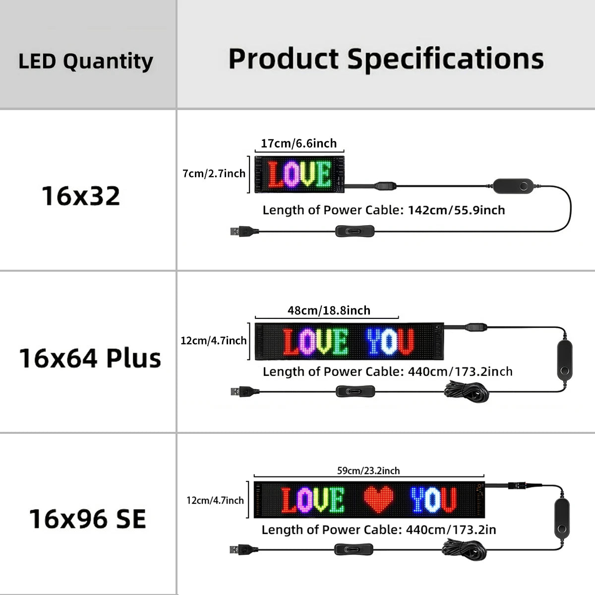  Scrolling Bright Advertising LED Signs, Flexible USB 5V LED Car Sign Bluetooth App Control Custom Text Pattern ,Valentine's Day