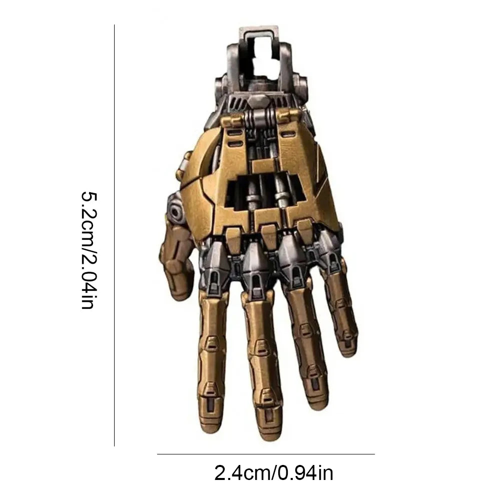 Robot Hand Pendant Movable Finger Joints Mechanical Bionic Hand Pendant Robot Hand Charm Jewelry for Men/Women