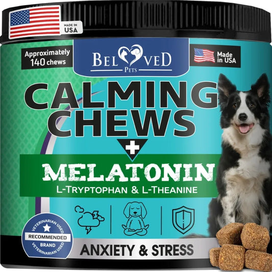 Hemp Calming Chews for Dogs Puppy Pet Separation Anxiety Relief Treats Calm Aggressive Behavior Melatonin Anti Stress Treatment - TrendForce25