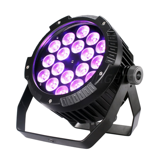 IP65 Waterproof  Stage Effect  Aluminum Led Par 18x18W RGBWA UV 6in1 DMX512 Outdoor Down Light DJ Equipment Disco Wash No Noise