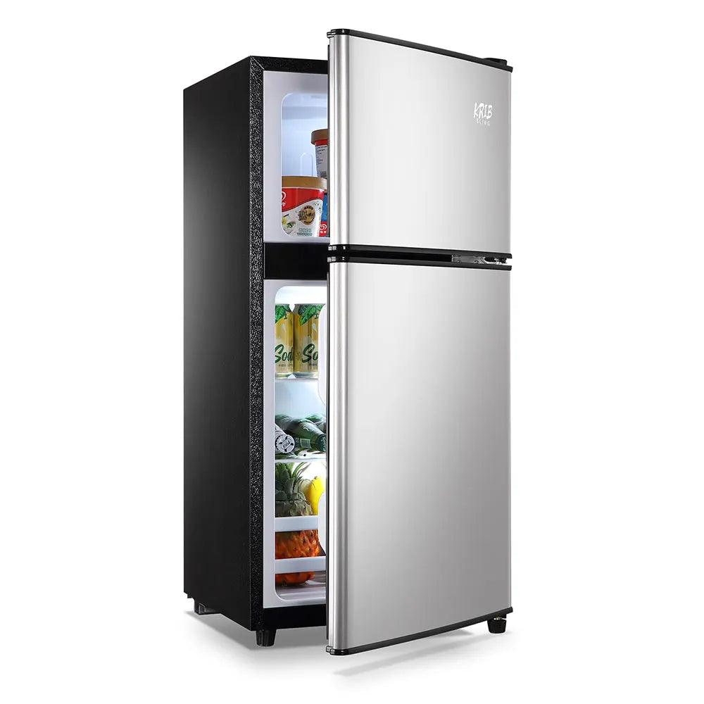 Mini Fridge with Freezer, 2.9 Cu.Ft Small Fridge, Energy Saving, Low Noise,7 Adjustable Thermostat, Double Door  Refrigerator - TrendForce25