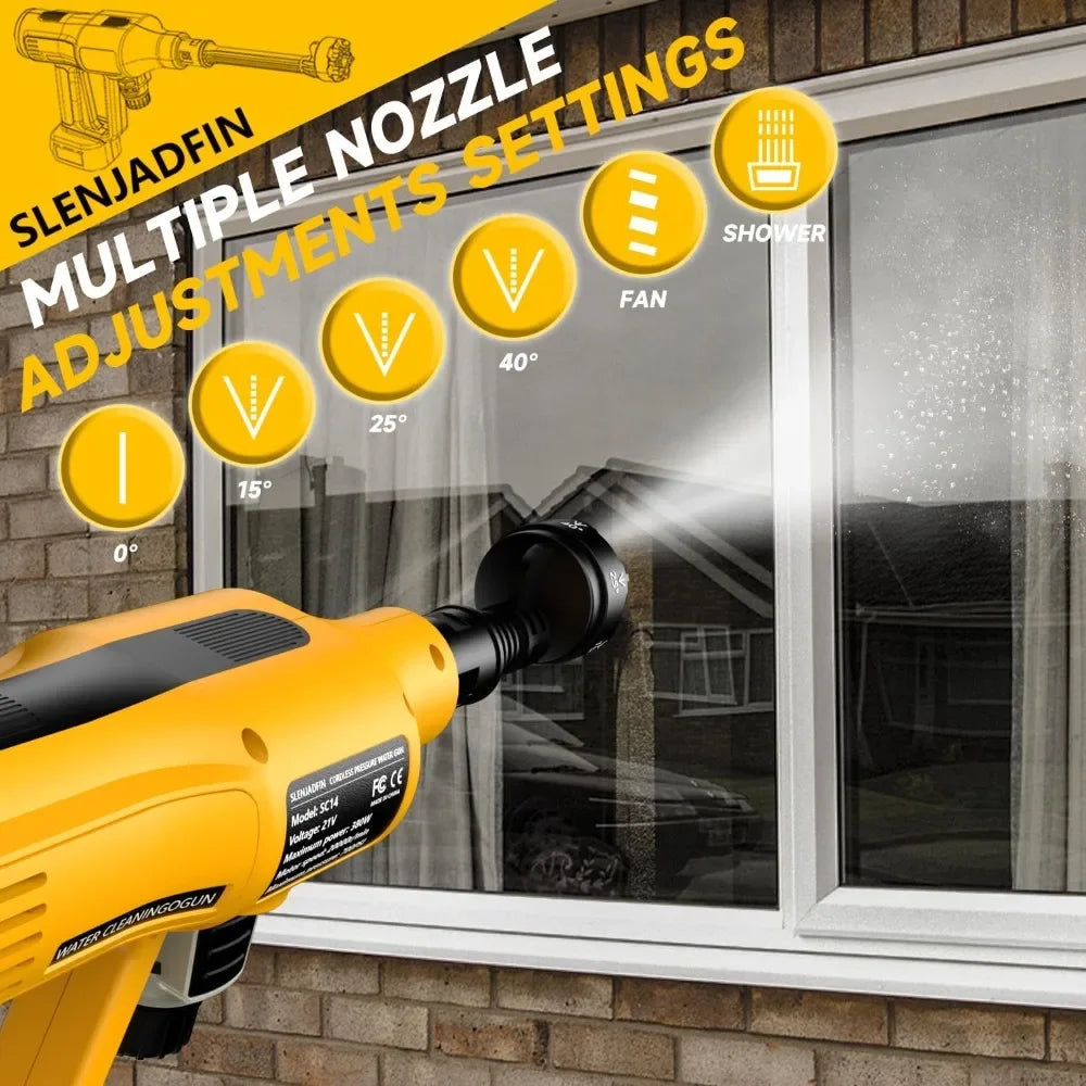 Furniture-Great deal.Cordless Pressure Washer for Dewalt 20V Battery 700 PSI Portable Handheld Power Washer with 6-in-1 Nozzle F