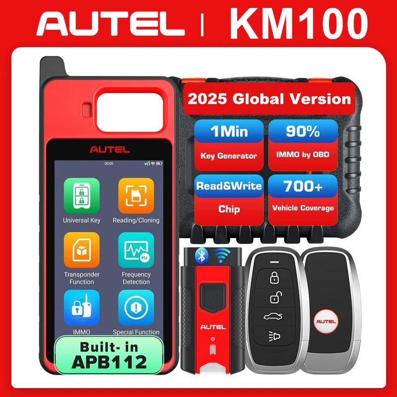 Autel MaxiIM KM100 Key Fob Programming Immobilizer Tool 2PCS Autel IKEY for 60s Key Generation OBD IMMO Key Learning on 99% Car - TrendForce25