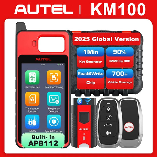 Autel MaxiIM KM100 Key Fob Programming Immobilizer Tool 2PCS Autel IKEY for 60s Key Generation OBD IMMO Key Learning on 99% Car - TrendForce25