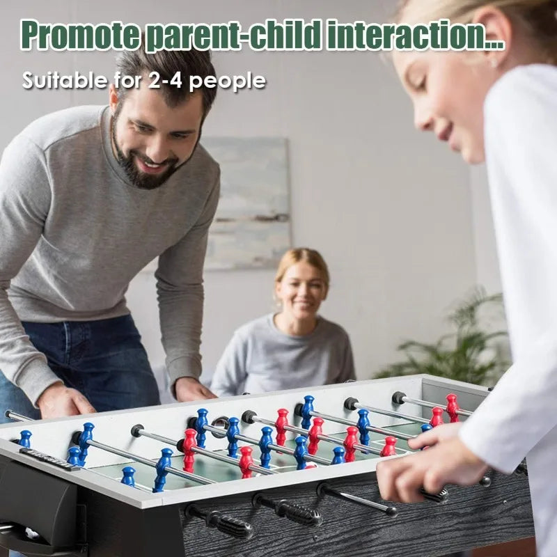 Giantex 48'' Foosball Table, Wooden Soccer Table Game w/Footballs, for 4 Players,Competition Size Table Football for Kids,Adults