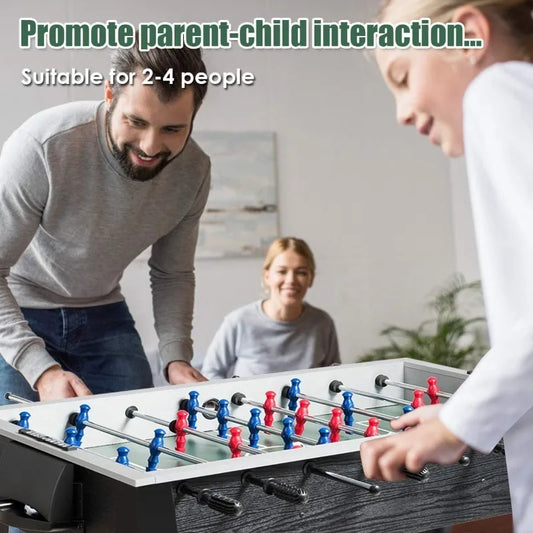 Giantex 48'' Foosball Table, Wooden Soccer Table Game w/Footballs, for 4 Players,Competition Size Table Football for Kids,Adults