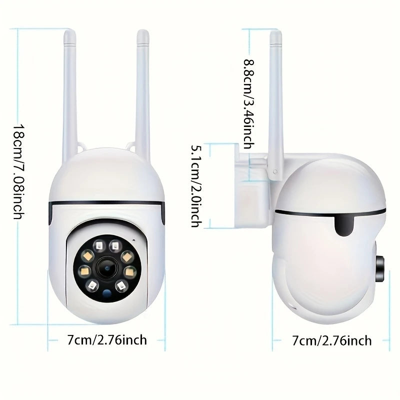 Ease Life APP Wireless 1080P HD Indoor/Outdoor WiFi Security Camera, Color Night Vision, 2-Way Audio, 360° Pan/Tilt/Zoom - TrendForce25