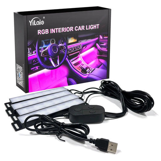 Neon Universal Car Ambient Light RGB Backlight LED Foot Strip APP Control Auto Decorative Off Road 4x4 SUV Interior Atmosphere - TrendForce25