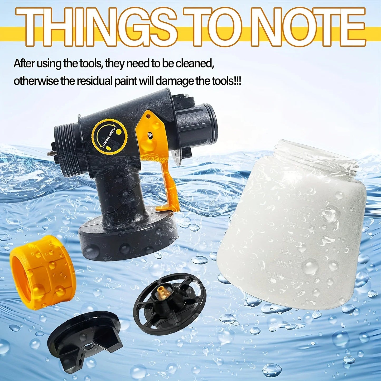 1 Set Paint Sprayer For DEWALT 20V Battery, Cordless HVLP Paint Sprayers For Fence, Furniture, Cabinets, Walls, No Battery