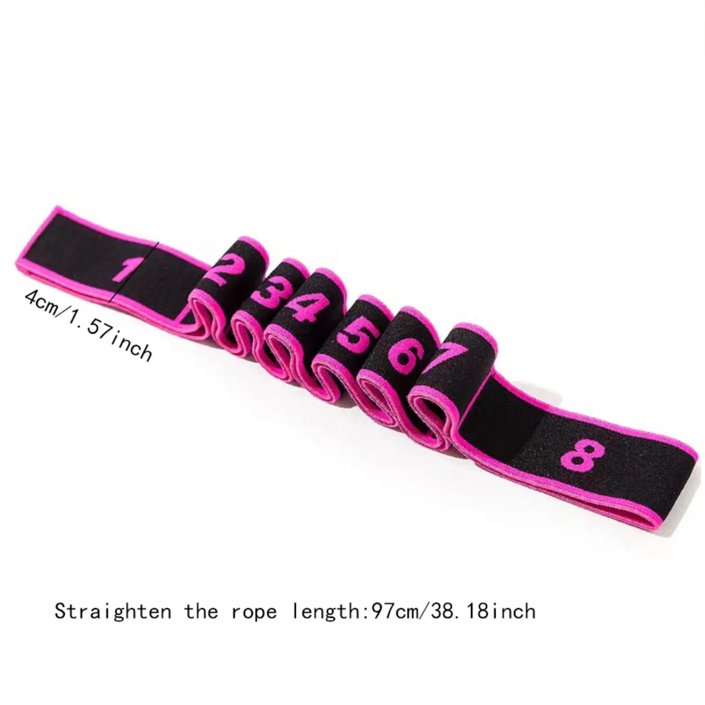 Yoga elastic Resistance Band Elastic band 8 separate rings Gymnastics stretch resistance band Gym elastic fitness training
